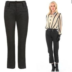 CAbi 4317 Barrister Trousers Ponte Knit Charcoal Gray Size 2 EUC